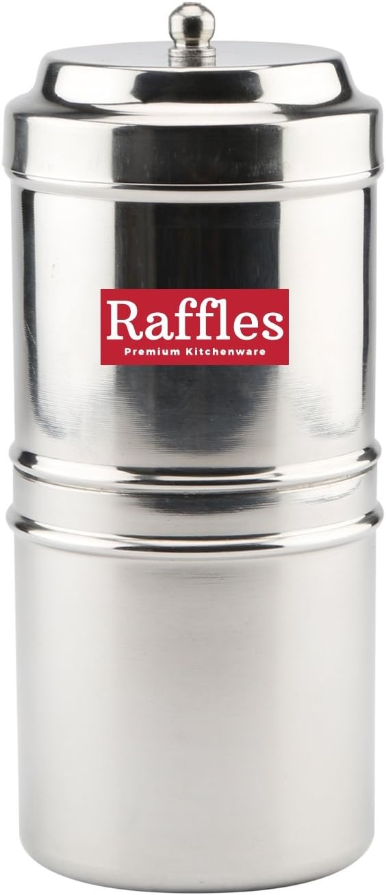 Raffles Premium Stainless Steel South Indian Coffee Filter/Drip Coffee Maker, 2-3 Cups, 150 ml