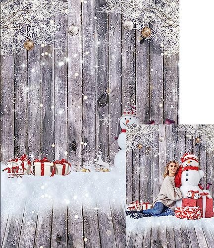 LTLYH 7x5ft Christmas Photography Backdrop Winter Snow