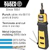 Klein Tools VDV427-300 Impact Punchdown Tool with 66/110 Blade, Reliable CAT Cable Connections, Adjustable Force, Includes Pick and Spudger