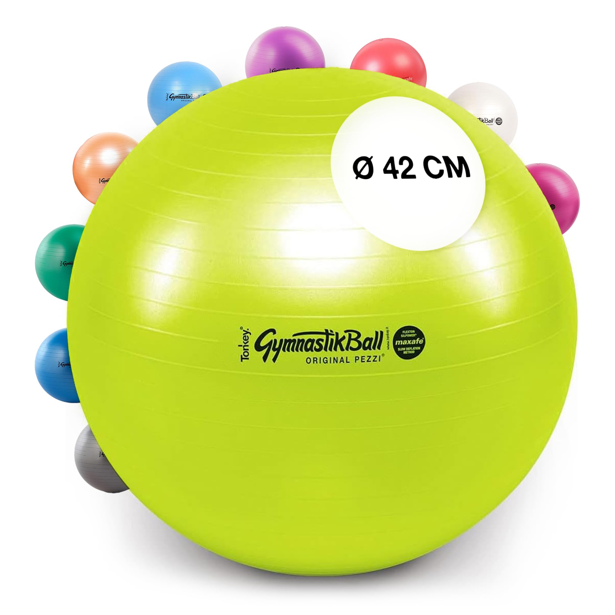 Siège Ballon Ballon De Gym Pezzi Maxafe 42-75cm Avec Support Et Pompe Charge 400kg K 1232663