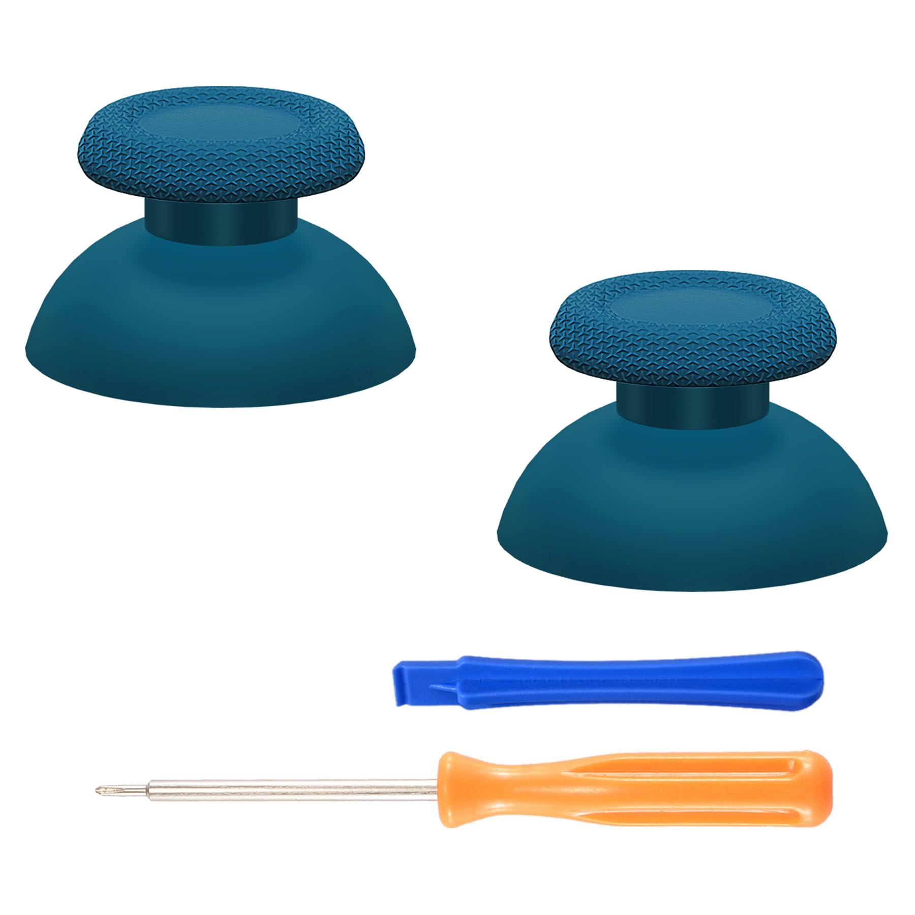 eXtremeRate Mineral Blue Replacement Thumbsticks for PS5 Controller, Custom Analog Stick Joystick for PS4 Controller Universal