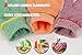J H 3 Color Cut Resistant Gloves Red For Meat, Green For Veg, Yellow For Fruit- High Performance Cut Level 5, Food Grade No Cross Contam, 3Piece Large
