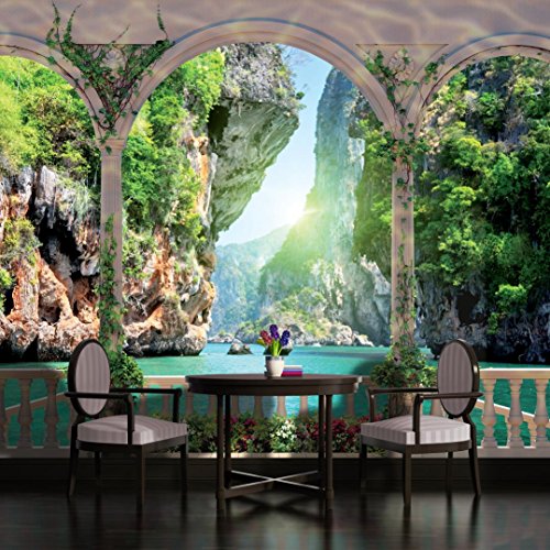 Arches Paradise Beach View Wallpaper Mural