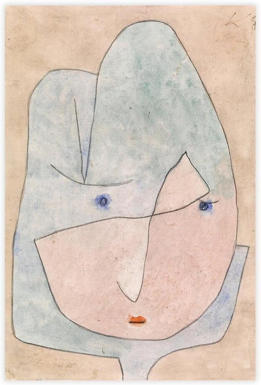 QSDTGHUIKP Paul Klee Poster Abstract Wall Art《This Bloom Is About to Wither》Canvas Painting Paul Klee Prints Aesthetic Picture for Room Decor 16x24in Frameless
