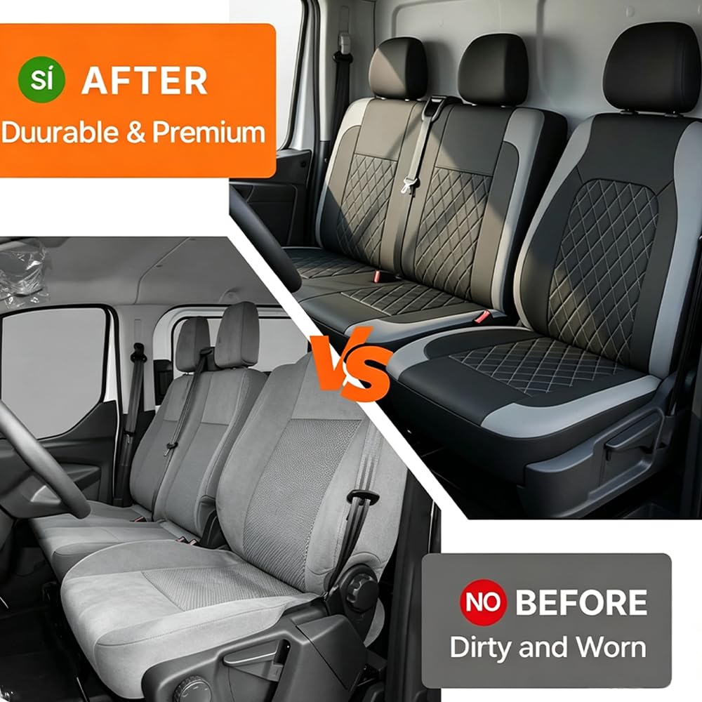 2+1 Funda Asiento Coche Apto para Iveco Daily