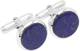 Lapis Lazuli Cufflinks, Sterling Silver Cufflinks, Groomsmen Cufflinks, Gemstone Cufflinks for Men, Silver Tuxedo Studs, Sterling Silver, lapis lazuli