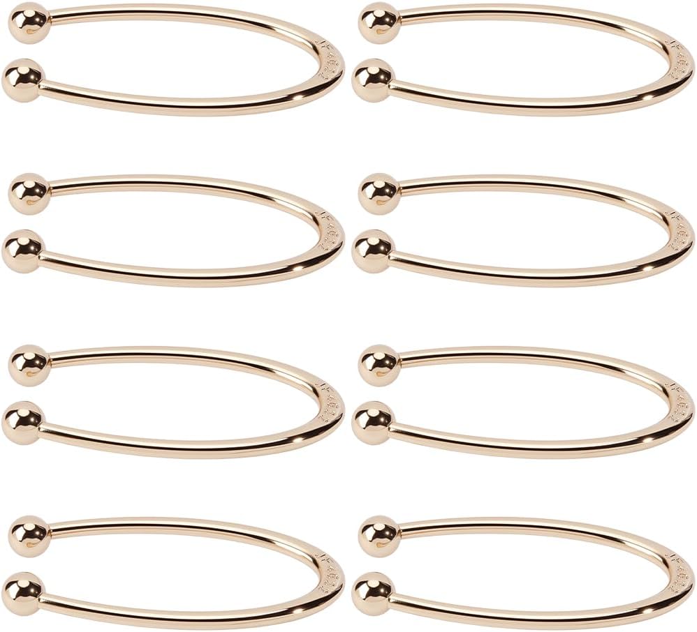 GORGECRAFT 8Pcs U Shape Bikini Closure Golden Alloy Bikini Clips Opened Ring Bras Front Closing Clasps for Bathing Suit Swimsuit Summer Beach Wear Belly Dancing Costumes Accessories DIY Sewing Crafts