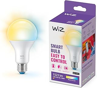 WiZ - Bombilla LED Inteligente Wi-Fi, 13W(Eq. 100W) E27 A67, Luz Blanca y de Colores, con tecnología SpaceSense y compatible con Alexa y Google Home