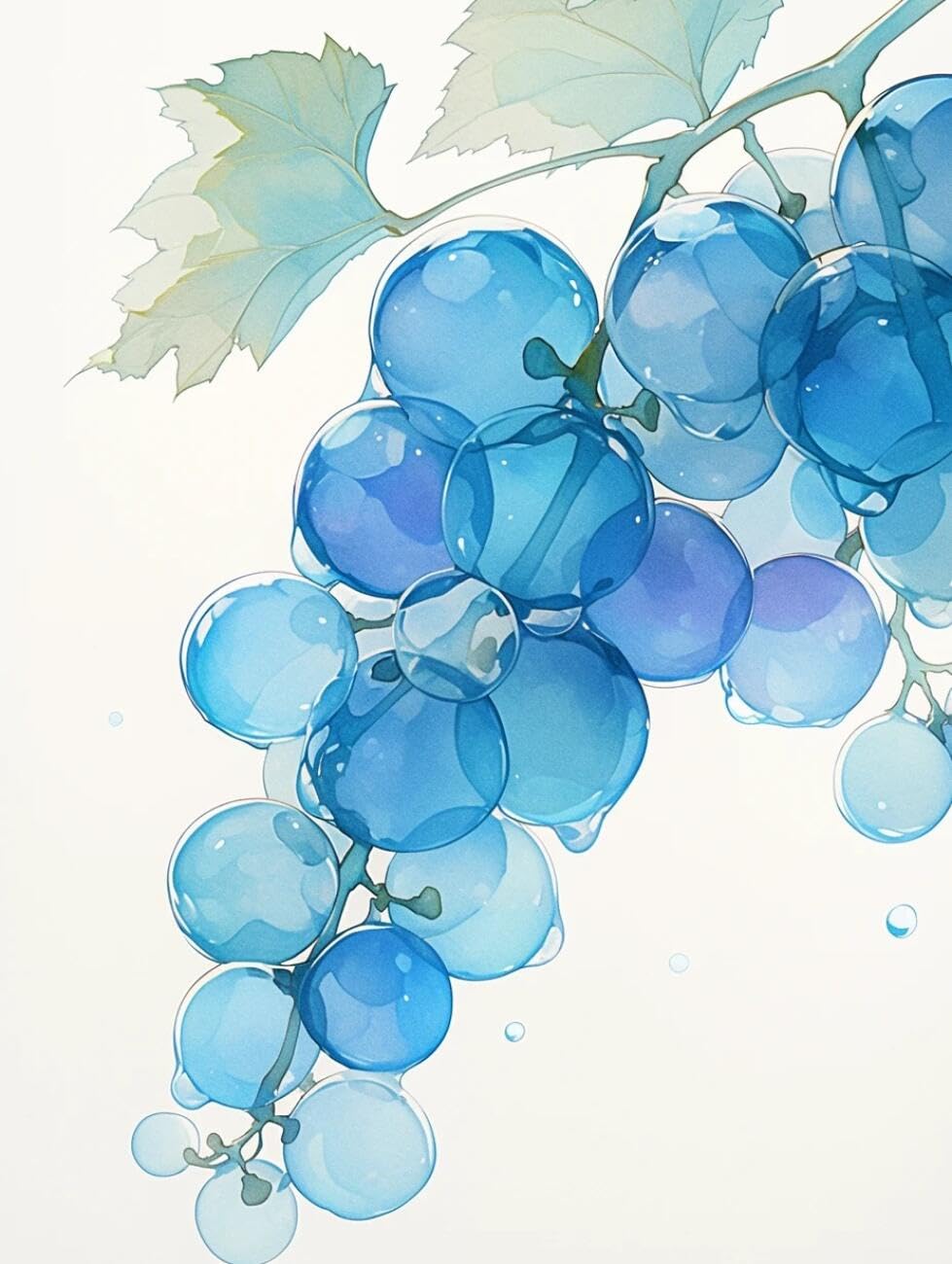 RKFLGEW Flowers 14CT Cross-Stitch Counted Kits Fantasy Fruit Grape Cross Stitch Starter Set for Adults DIY Needlepoint Kits Embroidery Patterns Home Decoration 40x50cm