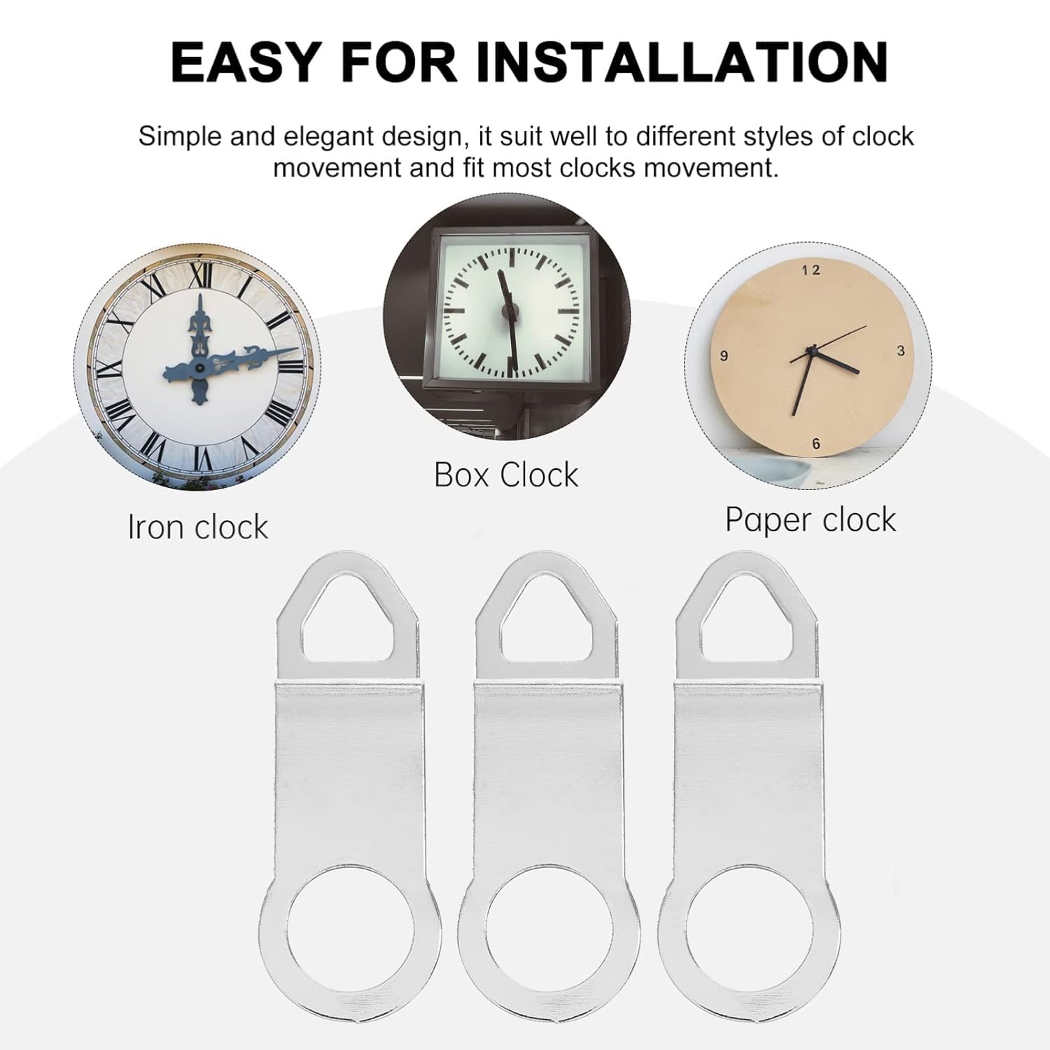 53 Arts Clock Parts Kit 5 Pcs | Wall Clock Hooks, Mechanism Hanger & Movement Replacement Hook Set | DIY Repair & Making Kit for Home Decor 1
