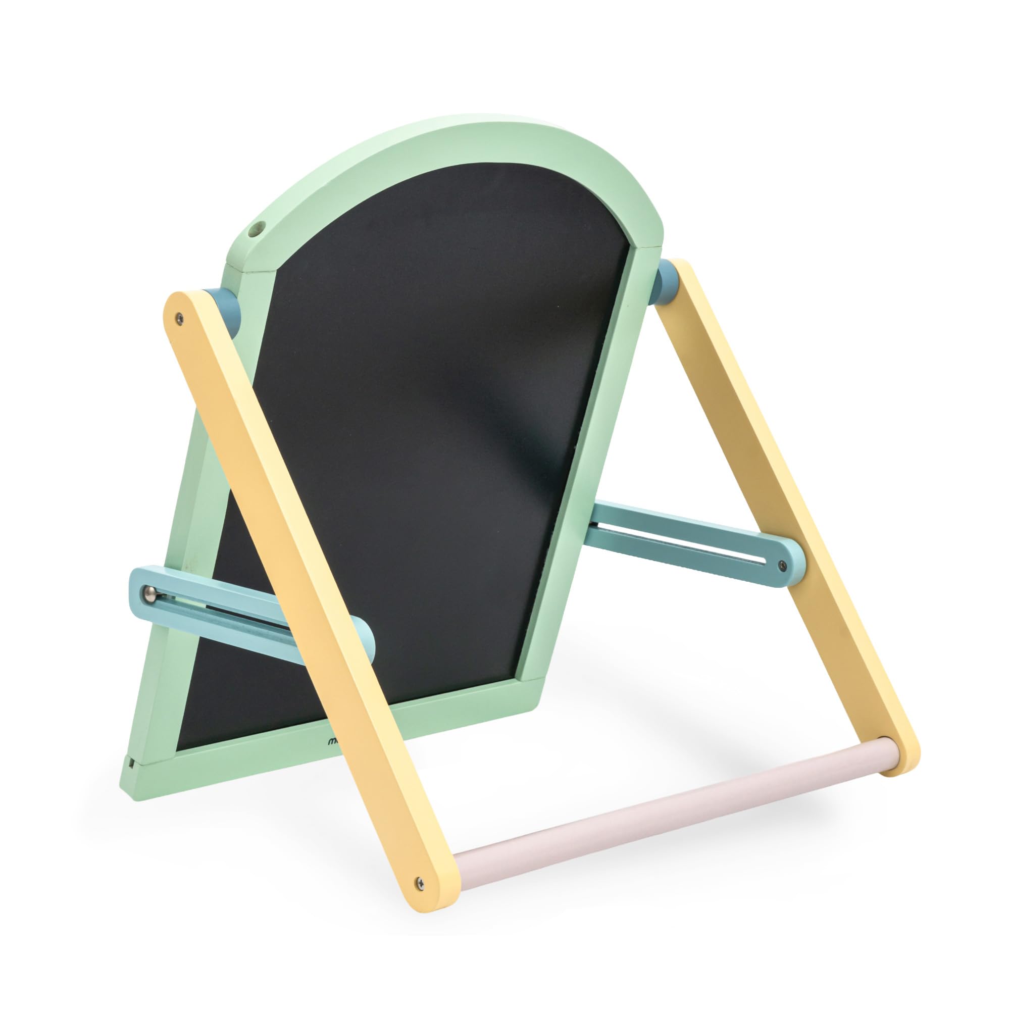Mamabrum Doppelseitige Kinder Holztafel 2in1 Magnettafel Kreidetafel mit Ständer klappbar Lerntafel mit Zubehör zum Schreiben Malen für Kinder ab 3 Jahren