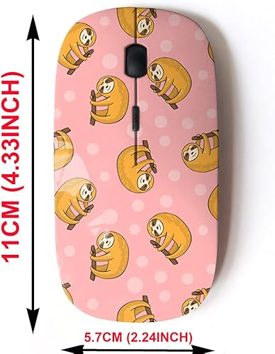 Miniatura 2 de Mouse inalámbrico de 2.4G con bonito diseño de patrón para todas las computadoras portátiles y computadoras de escritorio con nano receptor, lindo