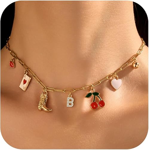 Dcfywl731 Charm Necklace Shell Western Necklaces for Women Initial Necklaces Che