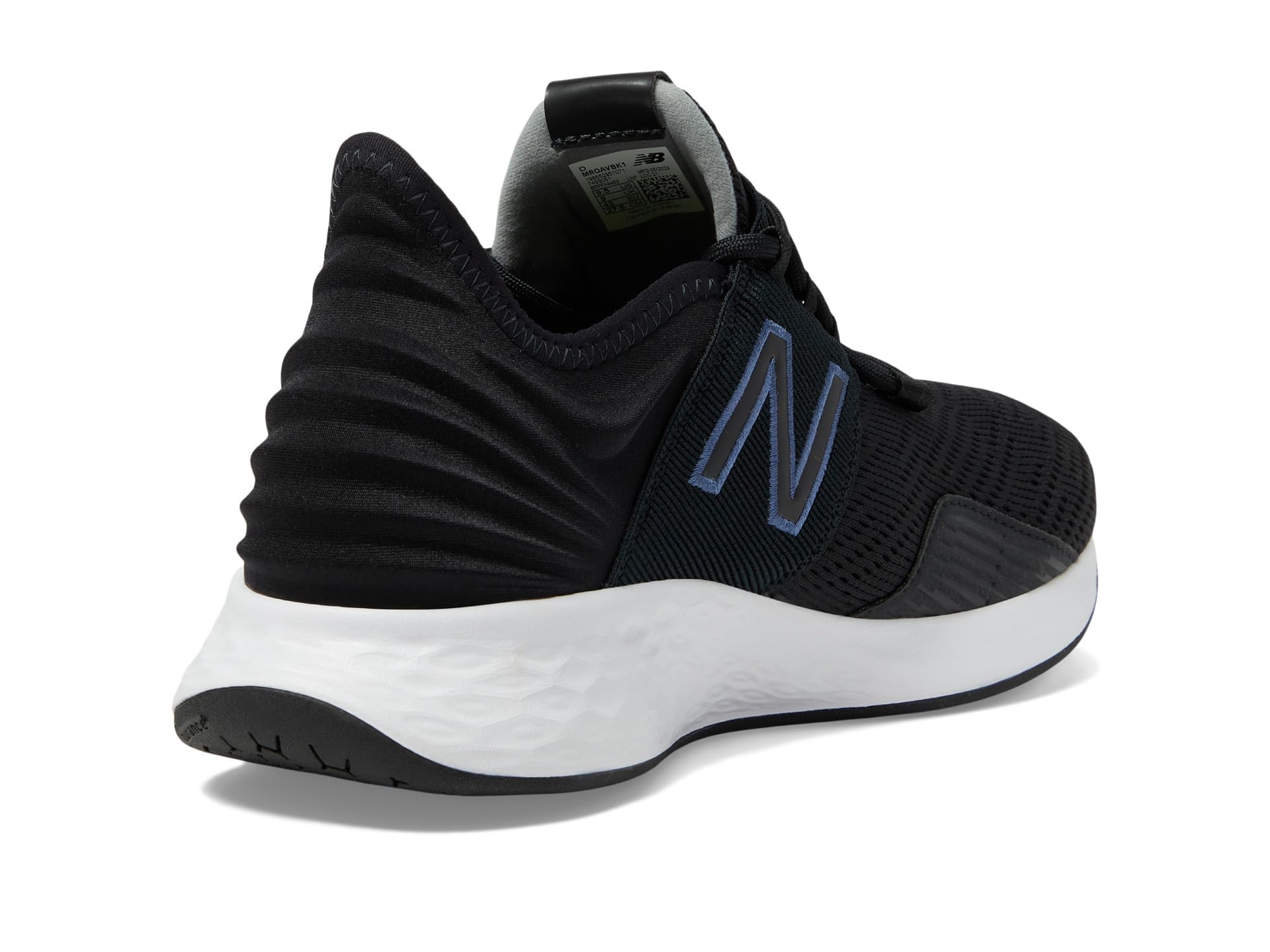New Balance Men's Fresh Foam Roav V1 Running Shoe, Black/White, 11.5