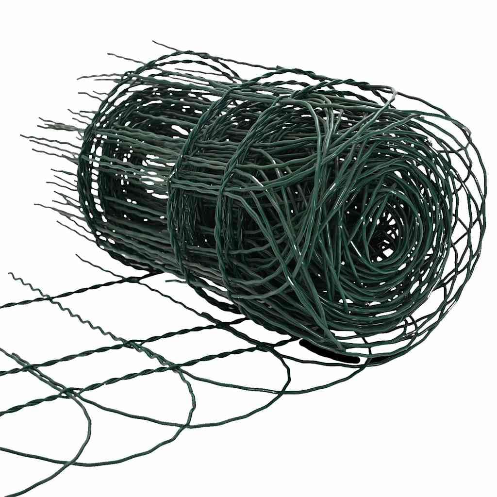 Recinzione per aiuola in ferro verniciato a polvere, verde, 10 x 0,4 m, con sistema a incastro per aiuola, bordo per prato e aiuola, per delimitare e proteggere i bordi nel giardino anteriore
