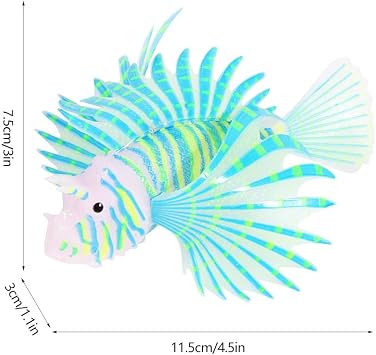 HEEPDD Artificial Glowing Lion Fish, Silicone Material, 4.5in Ornament