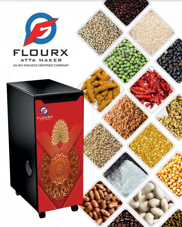 Image of Atta Maker | Flour Mill | Atta Chakki Machine for Home | Automatic Domestic Ghar Ghanti for Grinding Masala and Grains, with Standard Accessories (I-Nox)
