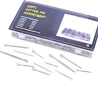 Vista 7 de Glarks Kit surtido de pasadores de chaveta chapados en zinc resistente de 555 piezas