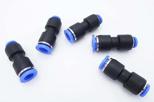 Miniatura 9 de Empuje para conectar, tubo de 1/2 pulgada de diámetro exterior x tubo de 1/4 pulgadas, conector de dos vías de unión recta de aire neumático