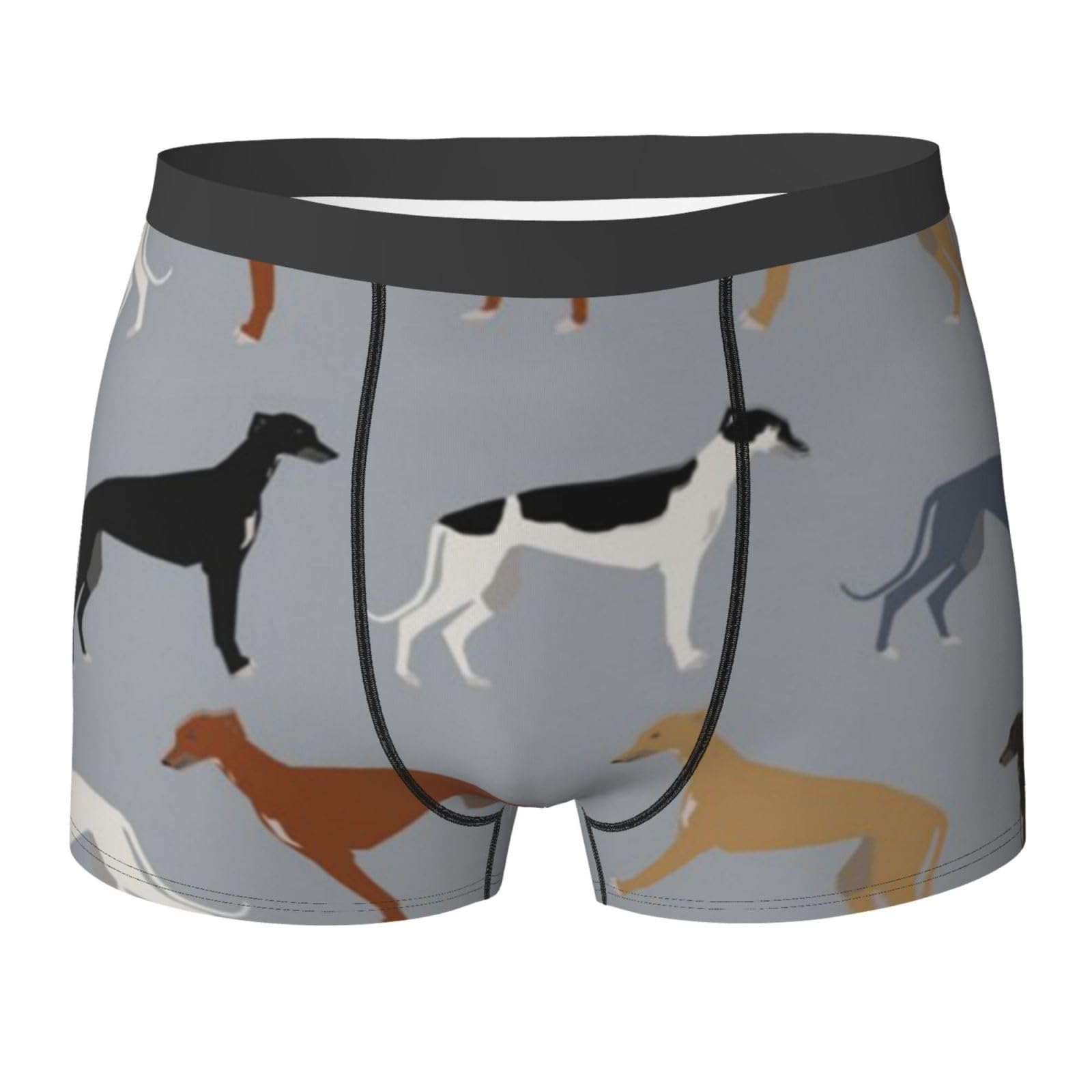 LfearTesa Greyhounds Larger Version Dogs Greyhound Coats Colors,Underwear Men's Boxer Briefs Soft Polyester Underpants Personalised Mens Boxers Shorts,As Shown,L
