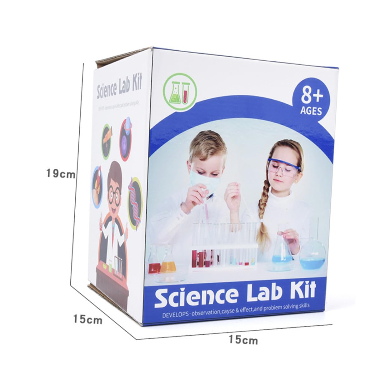 Kit Scientifique pour Garçon Fille avec Expériences de Chimie Éducatives Réutilisable et Résistant pour Jeux de Rôle Scientifiques et Pratique des Sciences Couleur Aléatoire