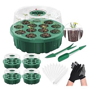 MEISHANG Kamerbroeikas kweekbak, kunststof kweekschalen, accessoires zaailingen, plantenkweekschalen, kweekset, broeikas, kas kweekschaal