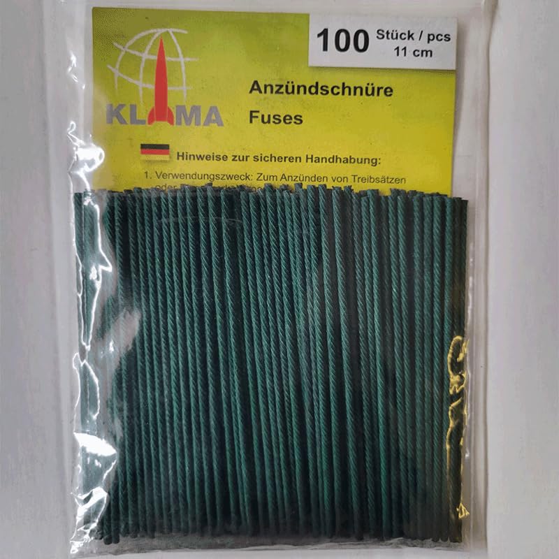 KLIMA Zündschnüre 100 Stück 11 cm lang Grün
