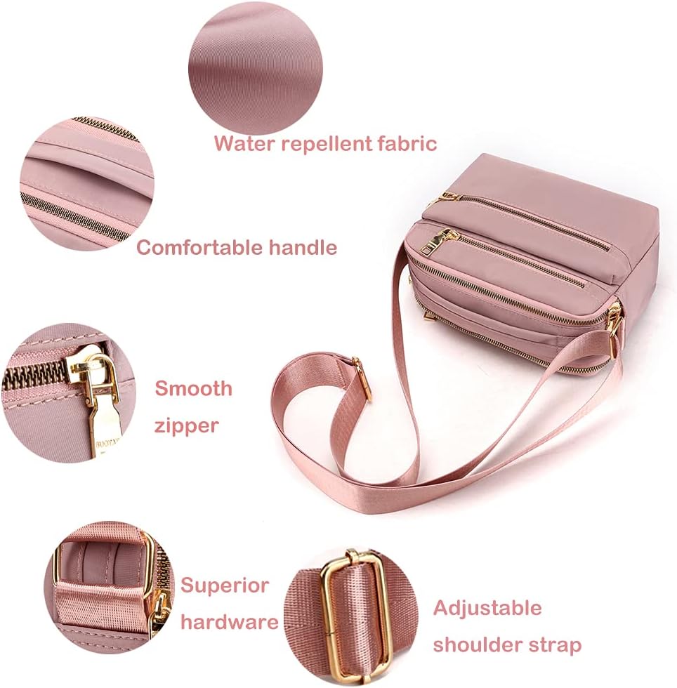 JIANLINST Small Crossbody Purses for Women Multi Pocket Casual Crossbody Bag Cellphone Wallet Purse Shoulder Bag - Image 6