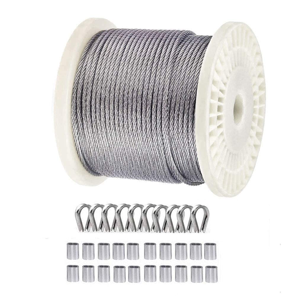 Buy TooTaci Cable Railing Kit,1/8" Stainless Steel Cable 200FT for