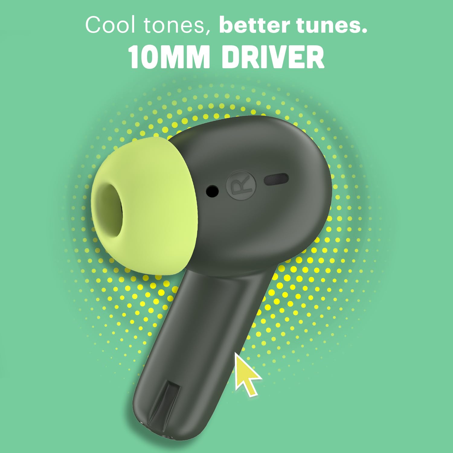 Noise Pop Buds Truly Wireless Earbuds with 50H of Playtime, Quad Mic with ENC, Instacharge(10 Min=150 Min) Bluetooth V5.3(Moon Pop) True Wireless — Amazon image 6