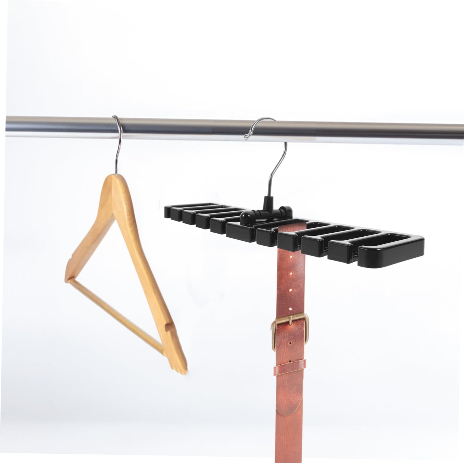 Organizzatore Per Cinture E Cravatte - Con 2 Ganci E 4 Assi - Da Appendere In Armadio - Foto 3