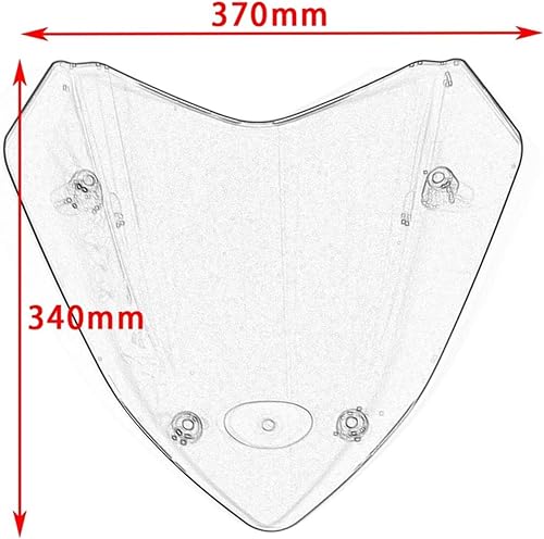 Miniatura 4 de Deflector de carenado delantero para Yamaha para Xmax 300 250 125 2017-2022 parabrisas de motocicleta Deflector de doble burbuja parabrisas