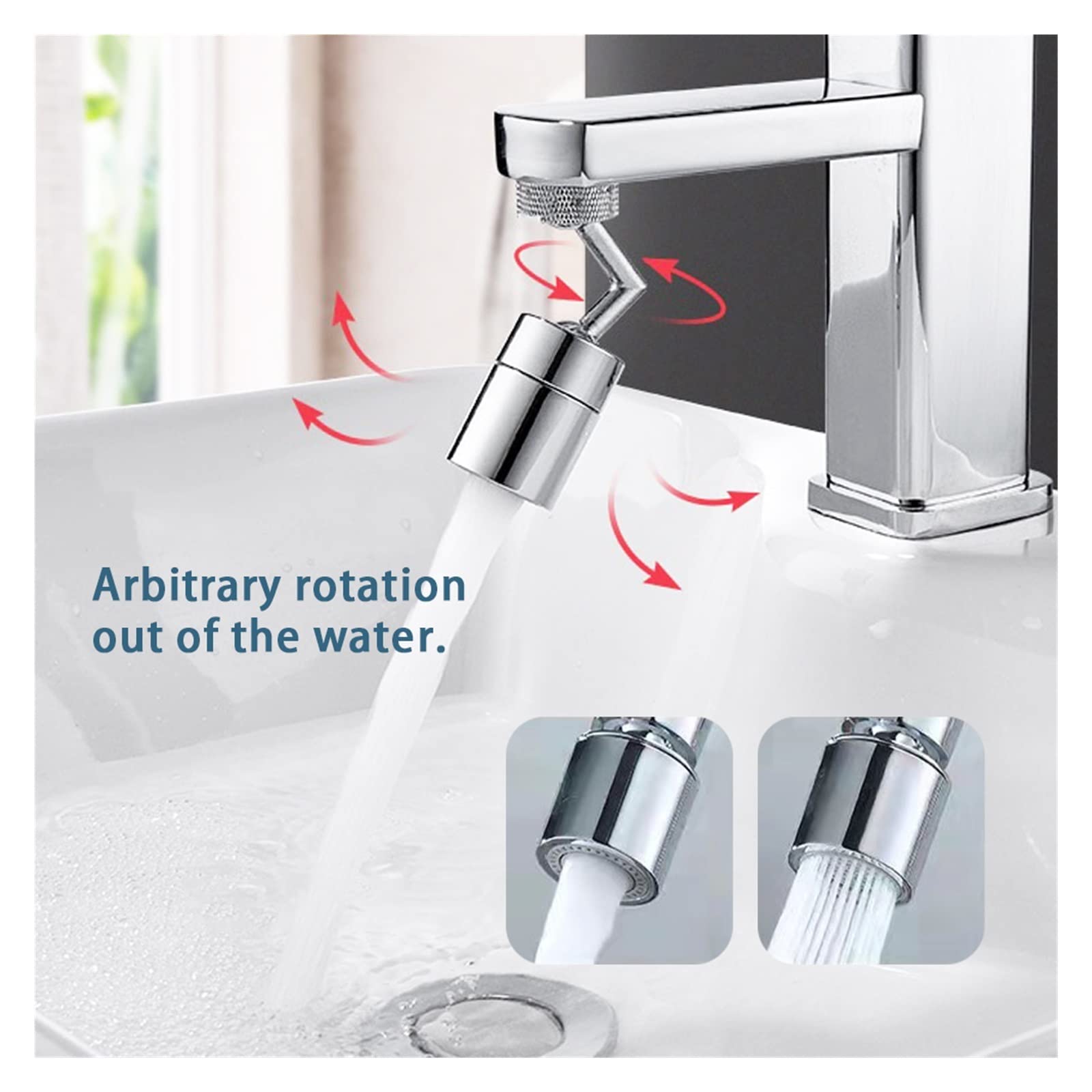 Miedziany Metal 1440 ° obrotowy kran Aerator Extender uniwersalny Bubbler filtr przeciw rozpryskom oszczędzanie dyszy wodnej do kuchni Well Made(2pcs-01)