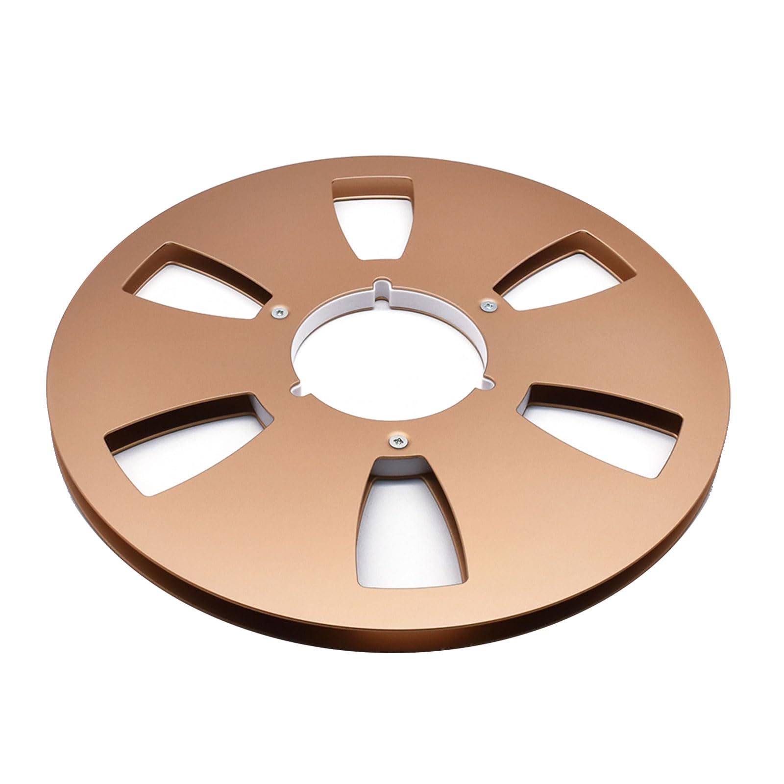 Netbiio Gd 6 Hole Aluminum Reel 10.5" Open Tape Empty Hub Disc Lightweight Metal Durable Reel To Tape Spool