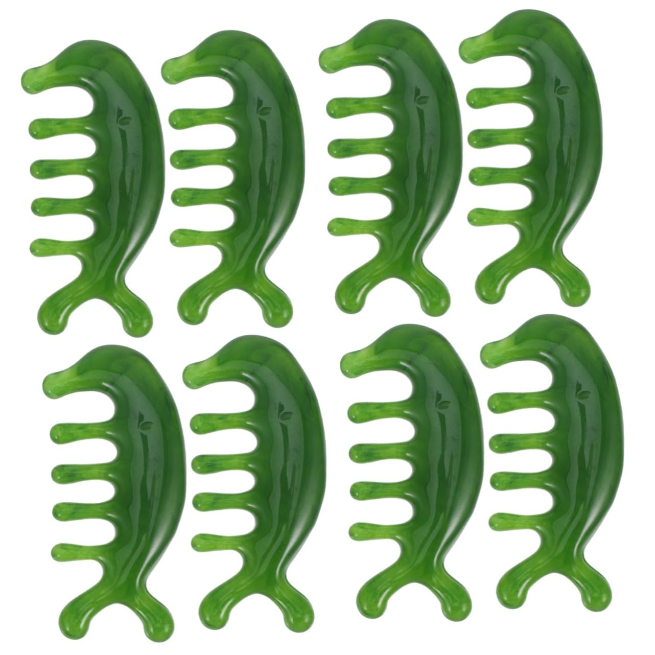 FRCOLOR 8 Piezas Peine de masaje con cáscara de jade peine para ar el cabello cepillo de pelo de masaje e e de de acupuntura e de para el cuero cabelludo