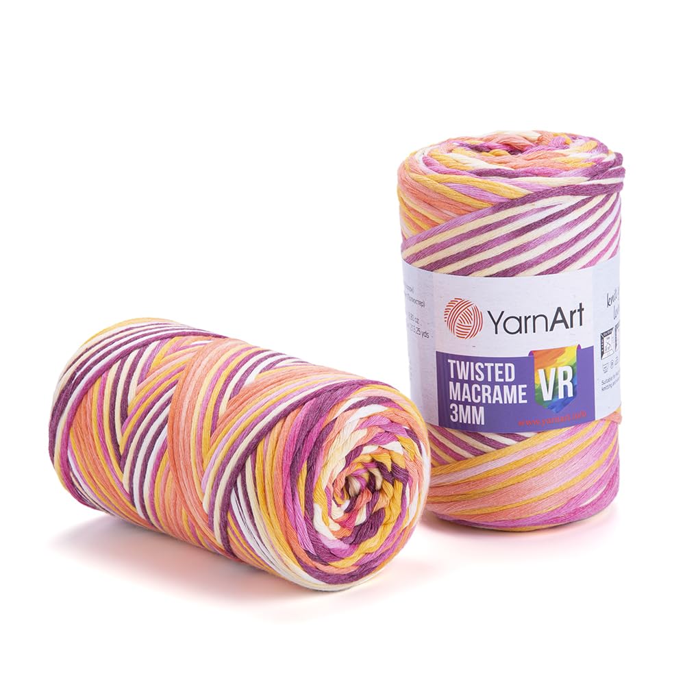 YarnArt El Örgü İpi TWISTED MACRAME 3 MM VR, 912, 4x250 gr