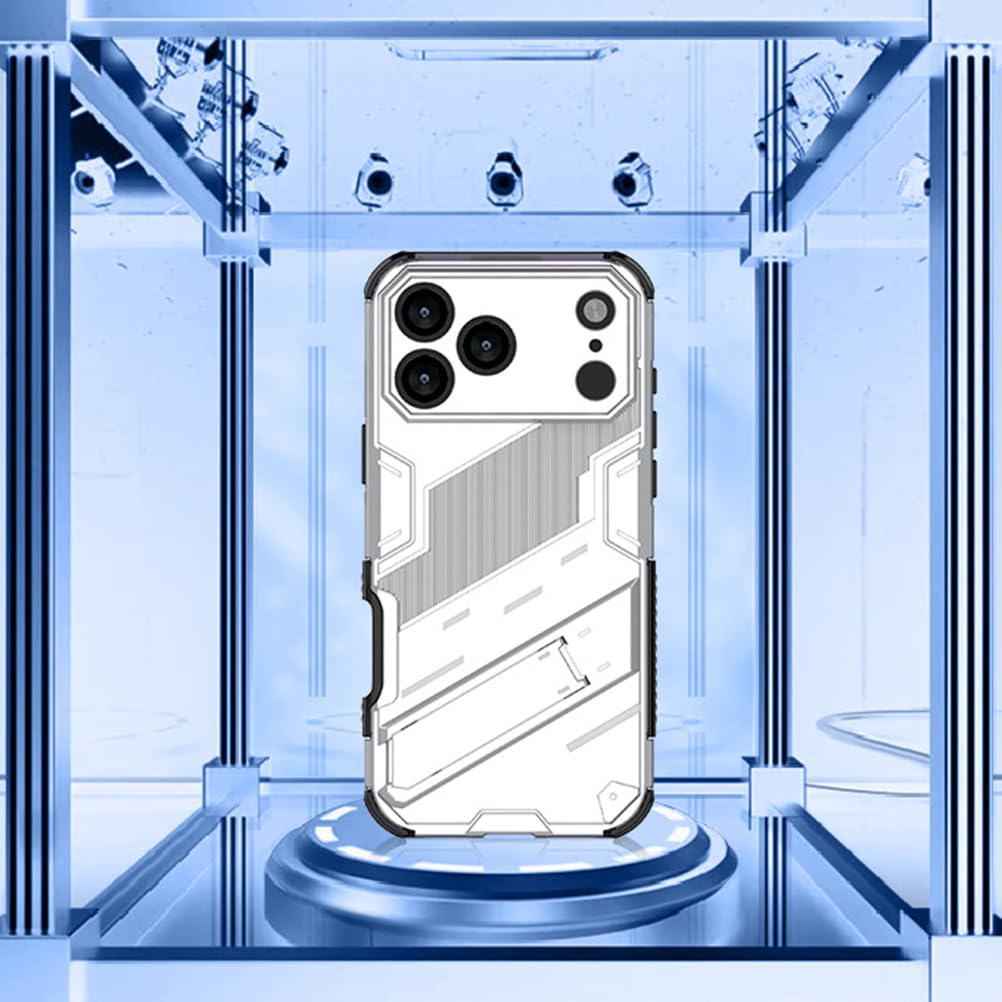 Magnetisch Hülle für iPhone 17 Pro Max/17 Pro/17 Air/17, Dünne Gefrostet rutschfeste Schutzhülle mit Versteck Ständer Handyhülle,Schwarz,17 Pro