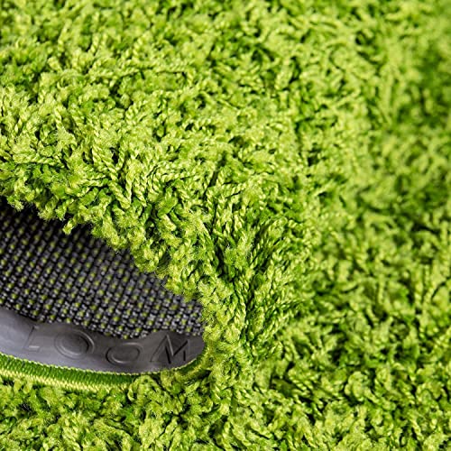 Image of Urban Modern Decor Features 6x9 Feet Modern Soft Shaggy Carpet Thick, Fluffy & 2 inch Pile Shag Rug for Your Kids Room, Bedroom & Livingroom(6x9 feet,Green Plain)