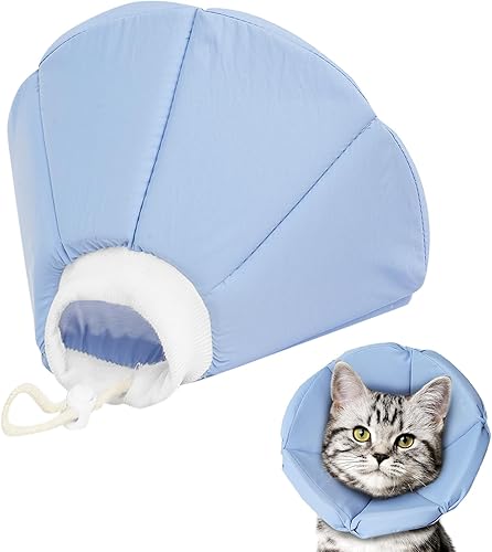 Miniatura 1 de Cono de gato, collar de cono de gato para dejar de lamer y rascar, cono suave para gatos alternativa después de la cirugía, cómodo cono de
