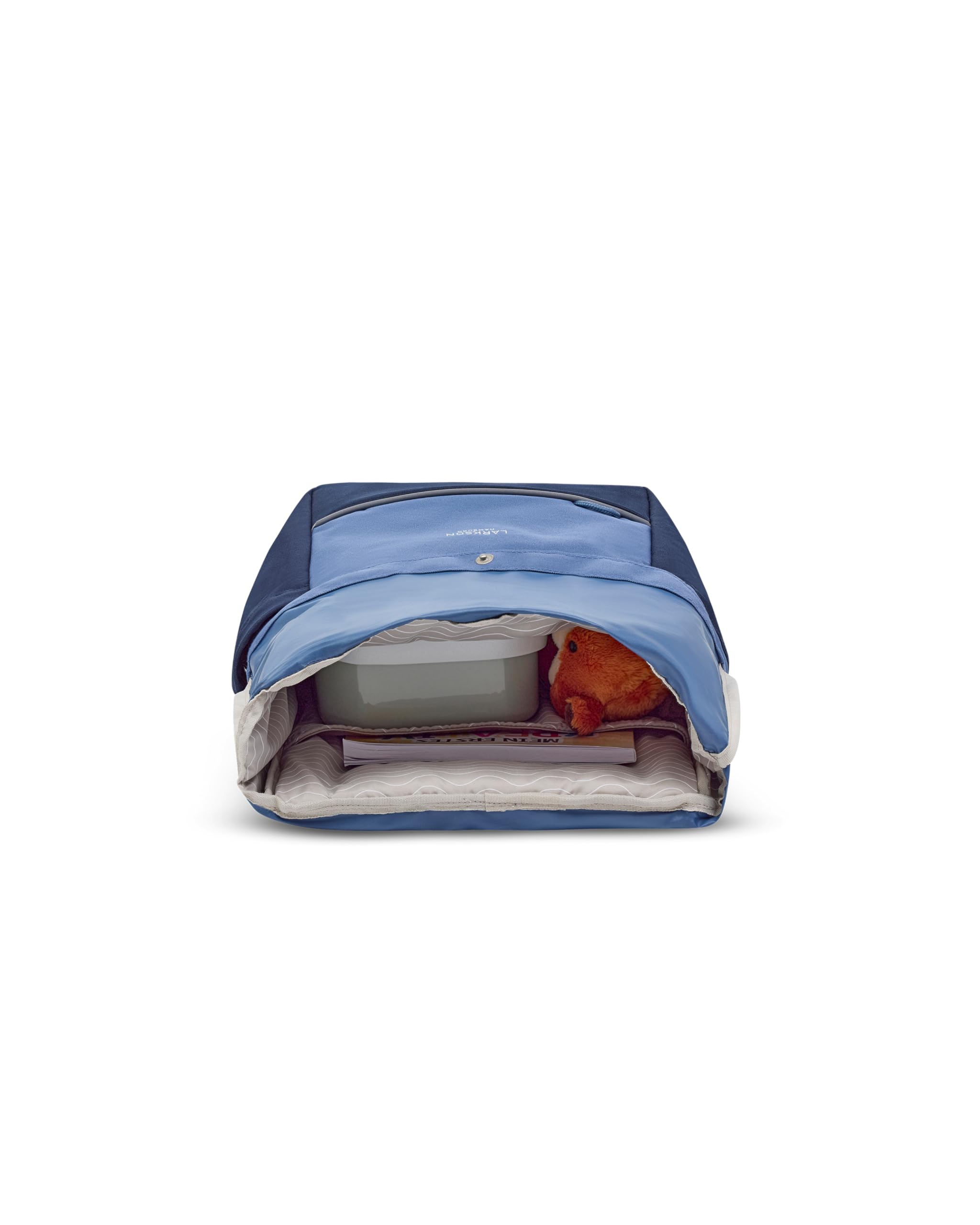 LARKSON Rucksack Kinder für Mädchen & Jungen Blau - Kjell - Rolltop Kinderrucksack mit Brustgurt - Ab 4 Jahre - 8 bis 10L - Wasserabweisend