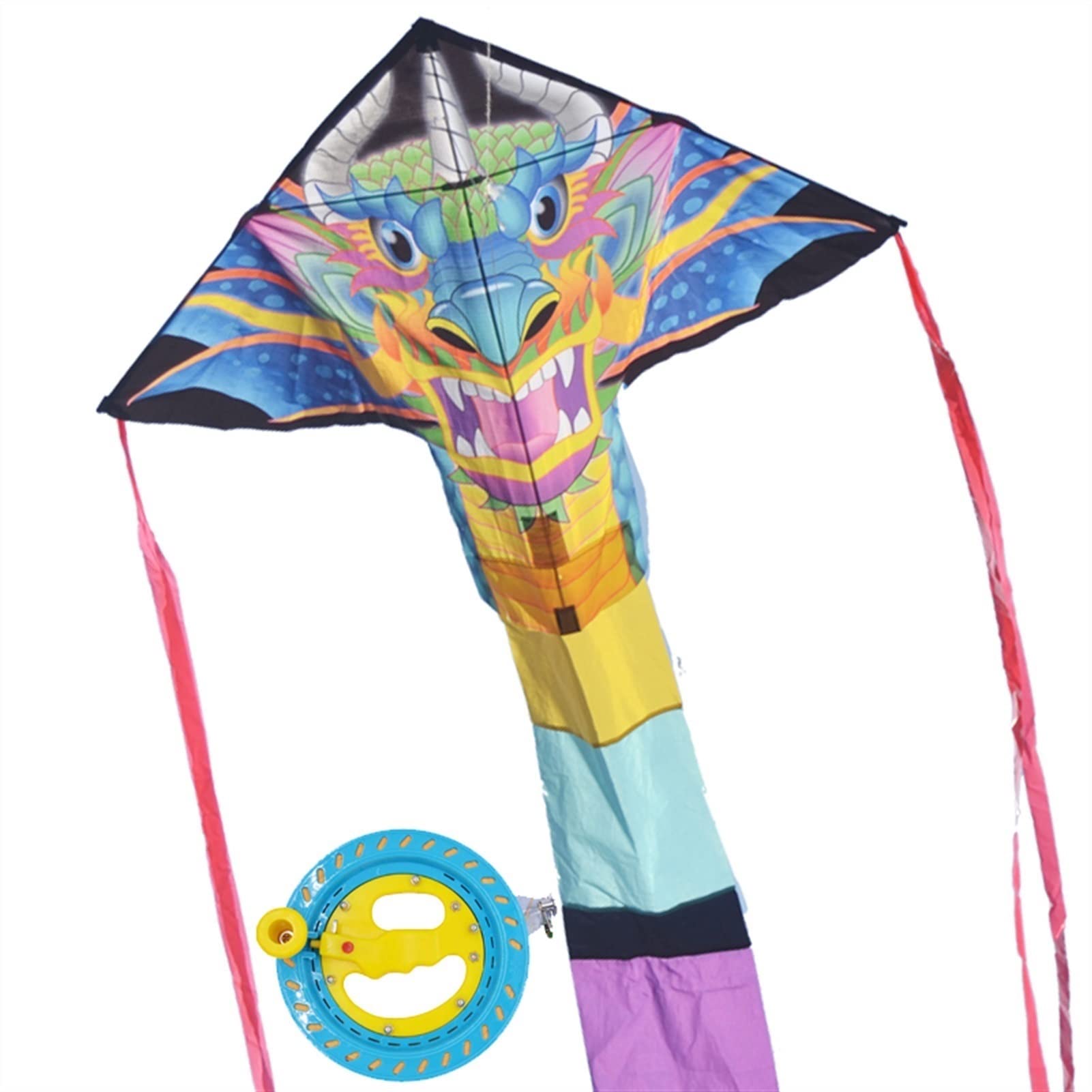 Cometas Fáciles de Volar Kite de forma de cabeza de animal grande Cometa for adultos Conjunto de cometas de deportes al aire libre fácil de conducir adecuada for parque infantil cuadrado Cometa de Jue