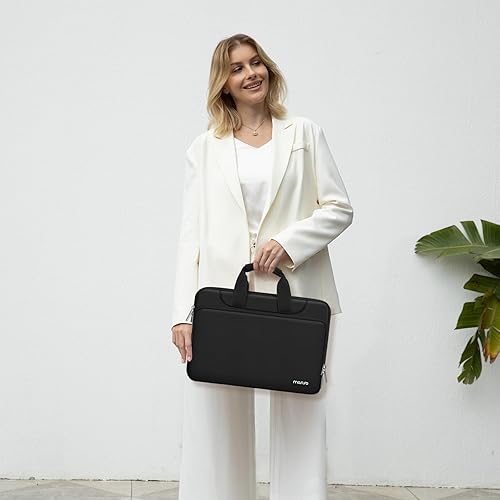 Miniatura 9 de MOSISO - Bolsa de hombro con protección de 360 para MacBook AirPro, laptop de 13-13.3 pulgadas, MacBook Pro 14 2023-2021 A2779 M2 A2442 M1, funda de