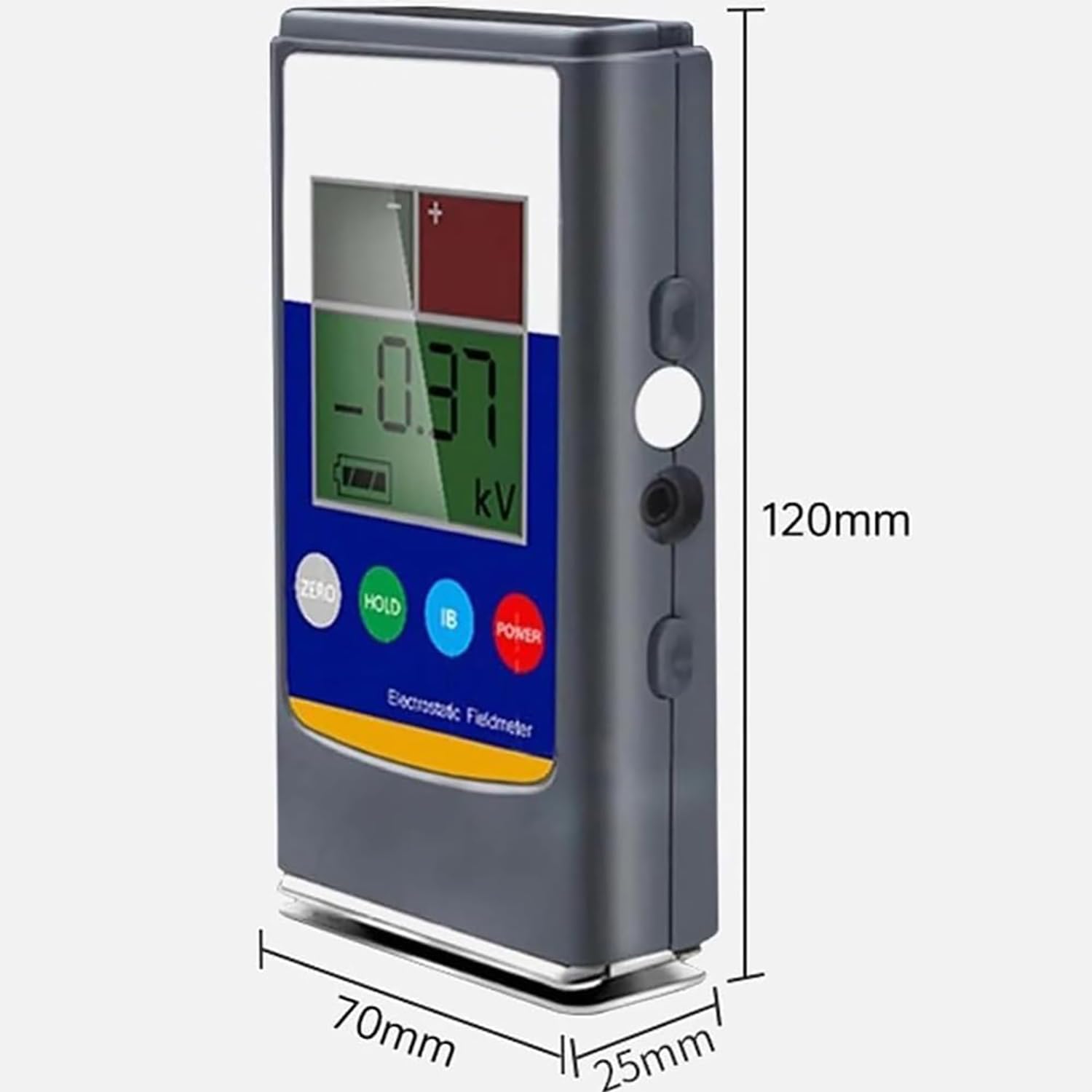 Tester elektrostatyczny, przenośny miernik równowagi jonowej z ekranem LCD, pomiar pola elektrostatycznego 0–20 kV dla materiałów takich jak guma, włókno, przędza i plastik