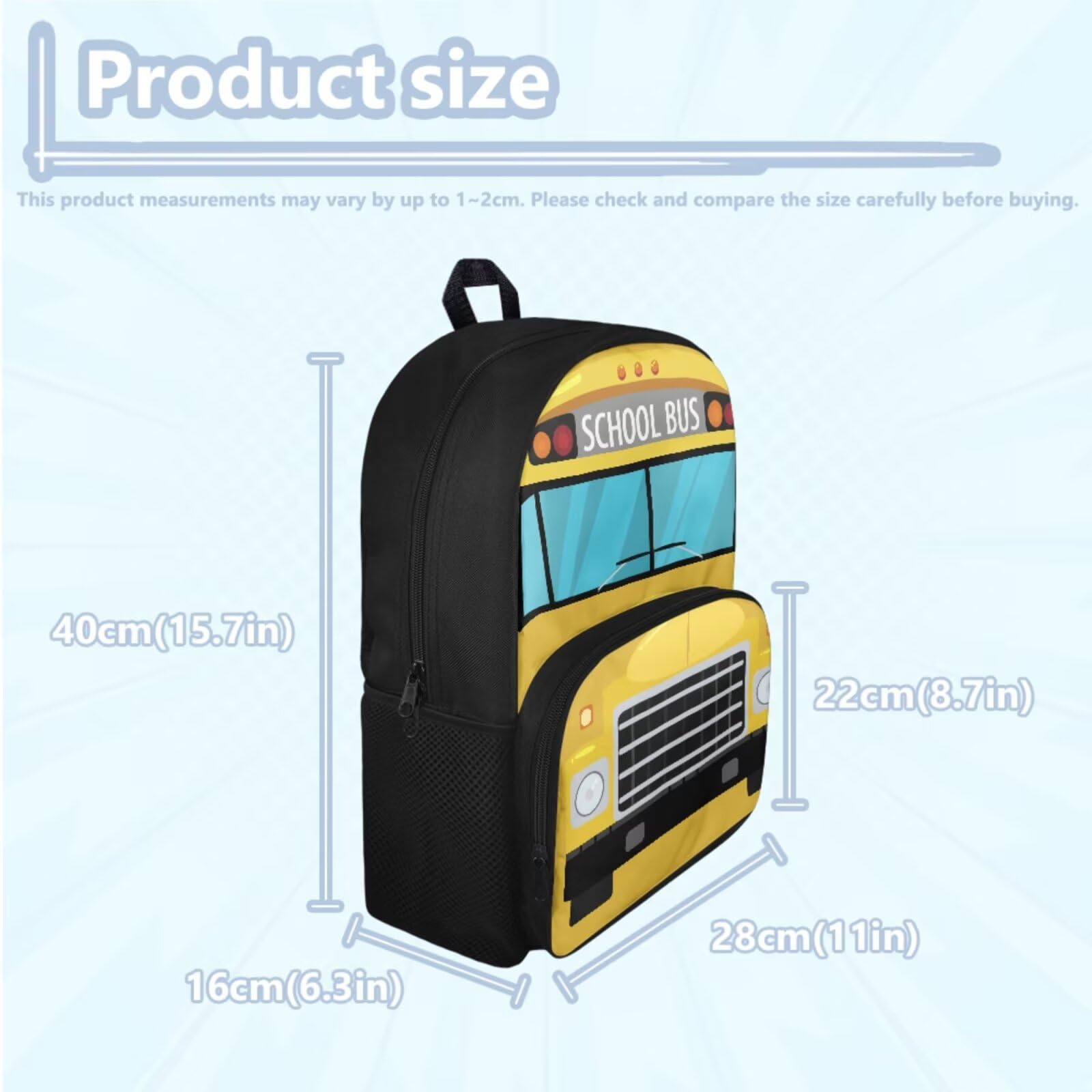 Set di zaini per la scuola elementare per bambini con scatola per il pranzo, astuccio 3 in 1