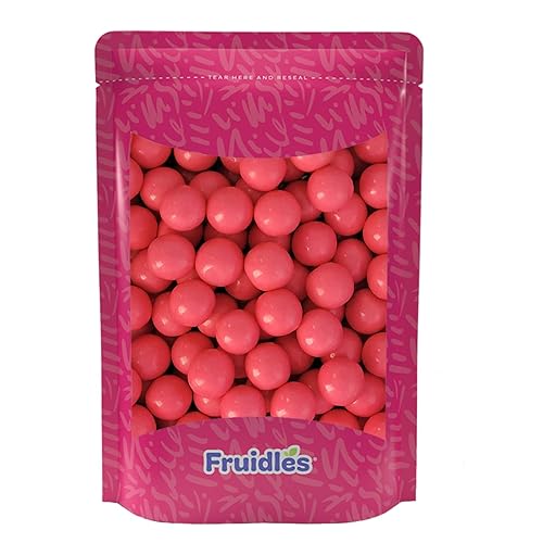 Miniatura 10 de Bolas de goma con sabor a frutas, golosinas de bufé de dulces, recambios de tamaño de máquina, certificado Kosher Parve, 1 pulgada (rosa original,