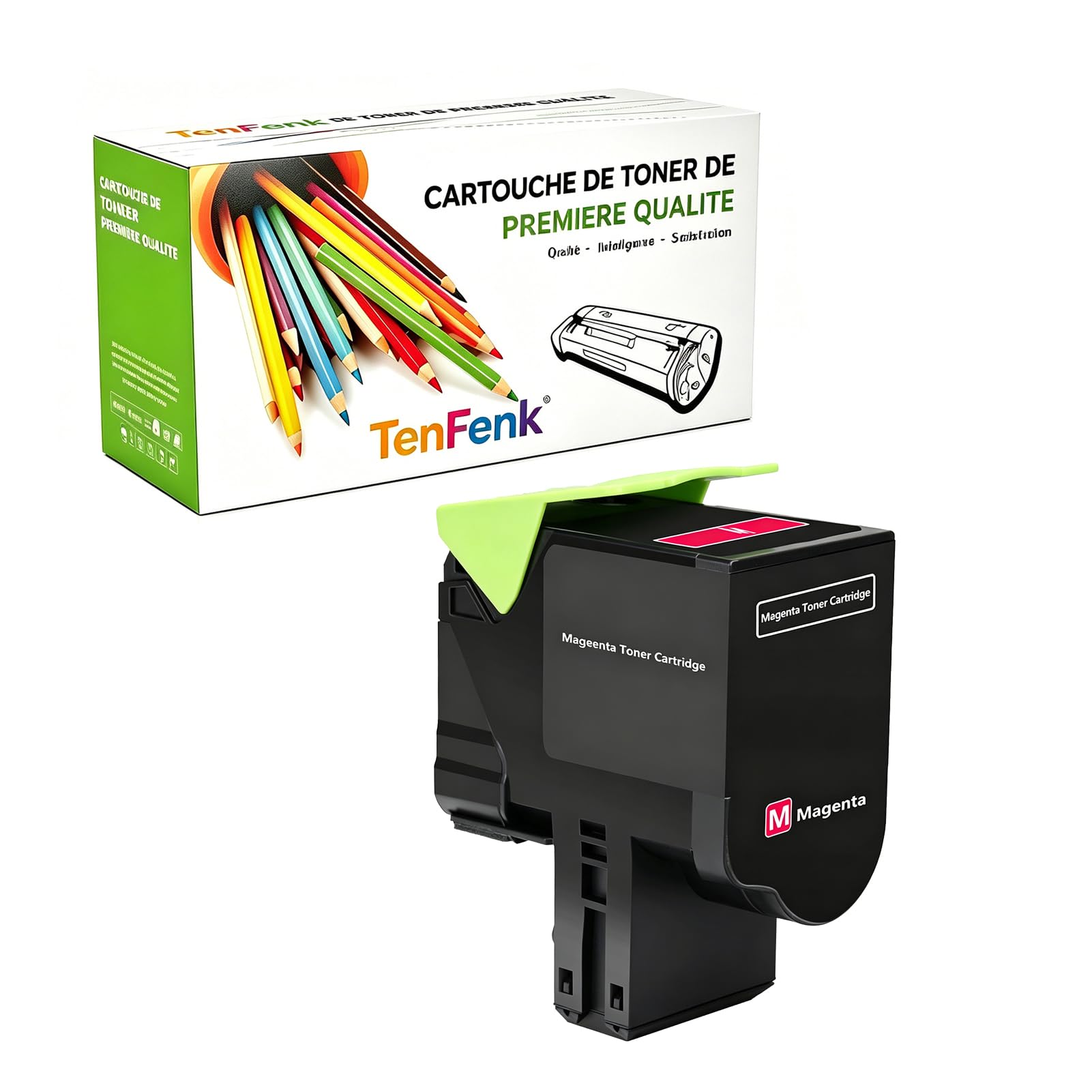 Compatibile Sostituzione Cartuccia Toner Per Lexmark CS310 70C2HK0 70C2HC0 70C2HM0 70C2HY0 Da Utilizzare Con Lexmark CS310N CS310DN CS410N CS410DN CS510DE CS510DTE Stampante,Magenta