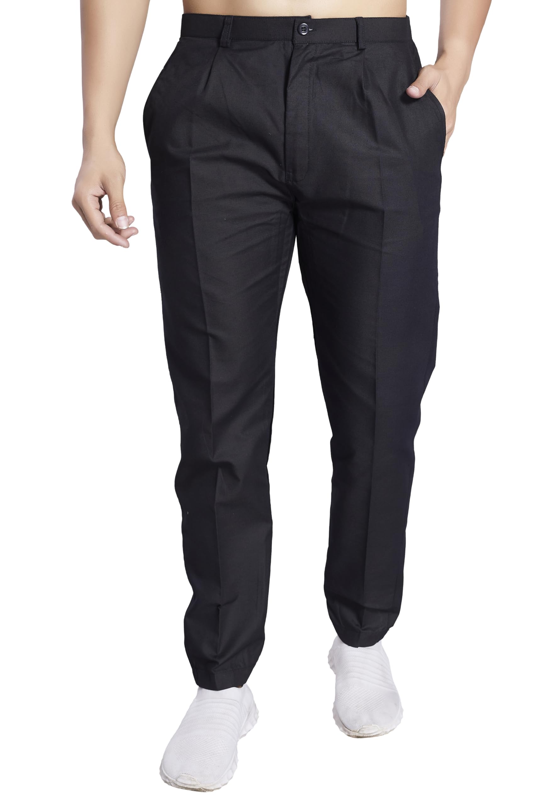 Divisive Men's Cotton Stitched Slim Fit Pyjama/Pant (Dpt27_L_Black)