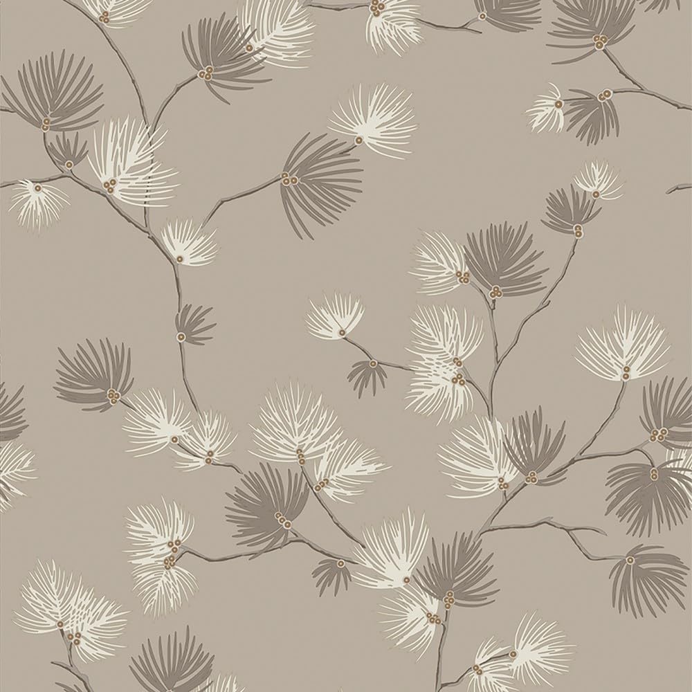 Belgravia Décor Valentino Pine Soft Mocha Wallpaper