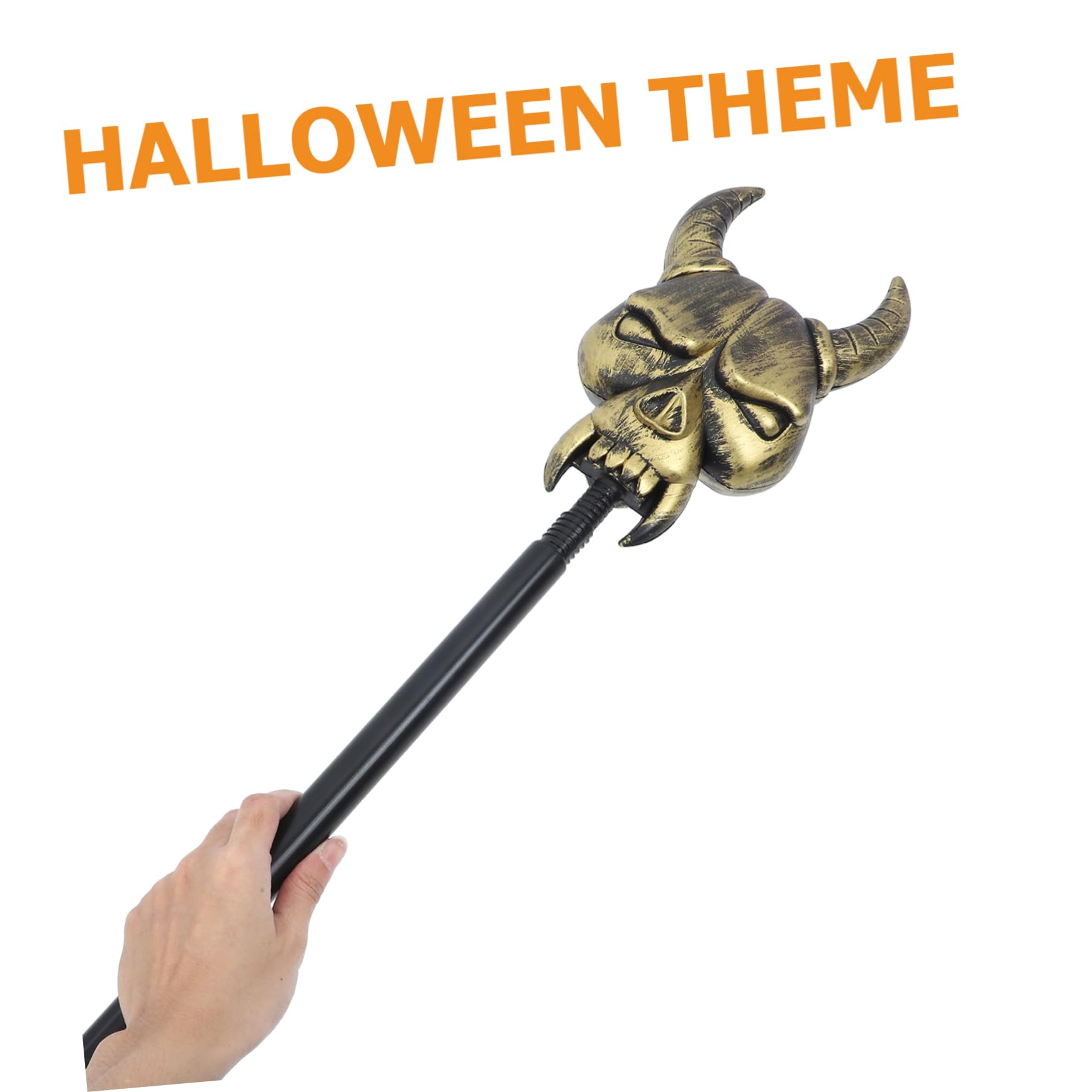ERINGOGO Bastón De Cosplay De Calavera para Halloween Accesorio De Fiesta y Prop De Disfraz Ligero y Duradero para Eventos Temáticos y De Cosplay