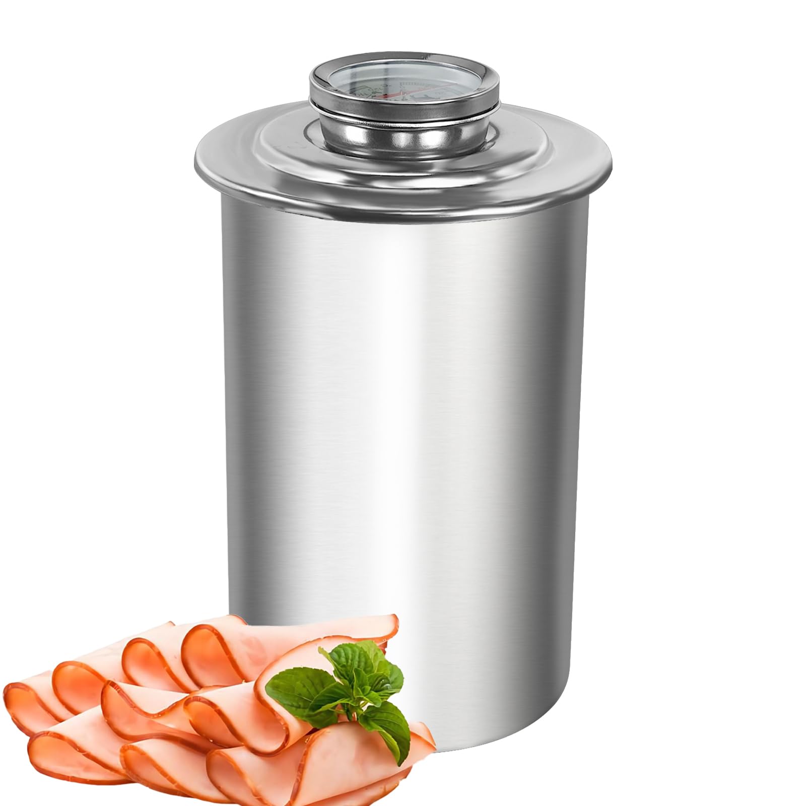 Marmite ronde à jambon Joyeee avec presse intégrée pour recettes de viandes et poissons
